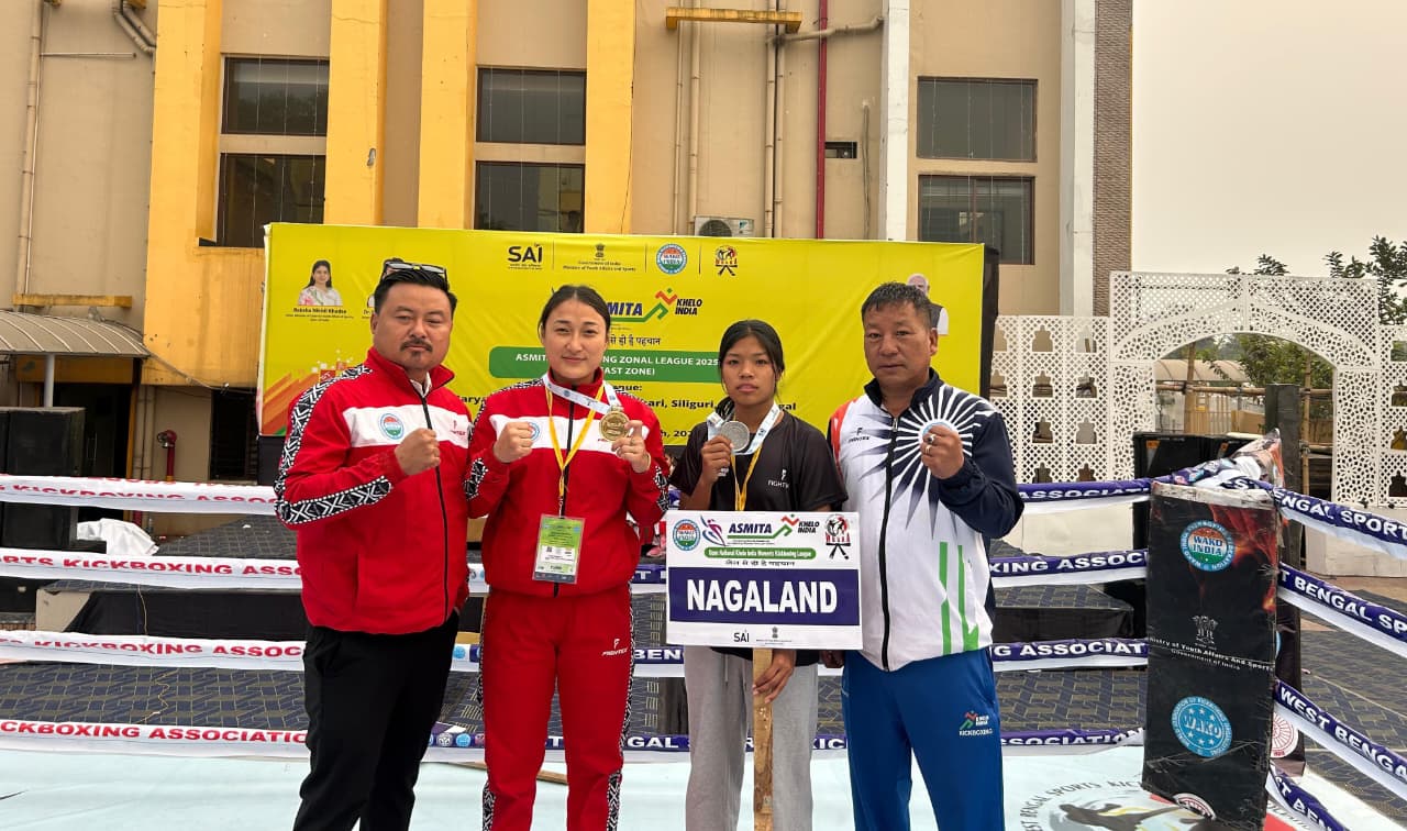 Two Naga Women Win Gold And Silver At Khelo India Asmita Kickboxing Zonal League